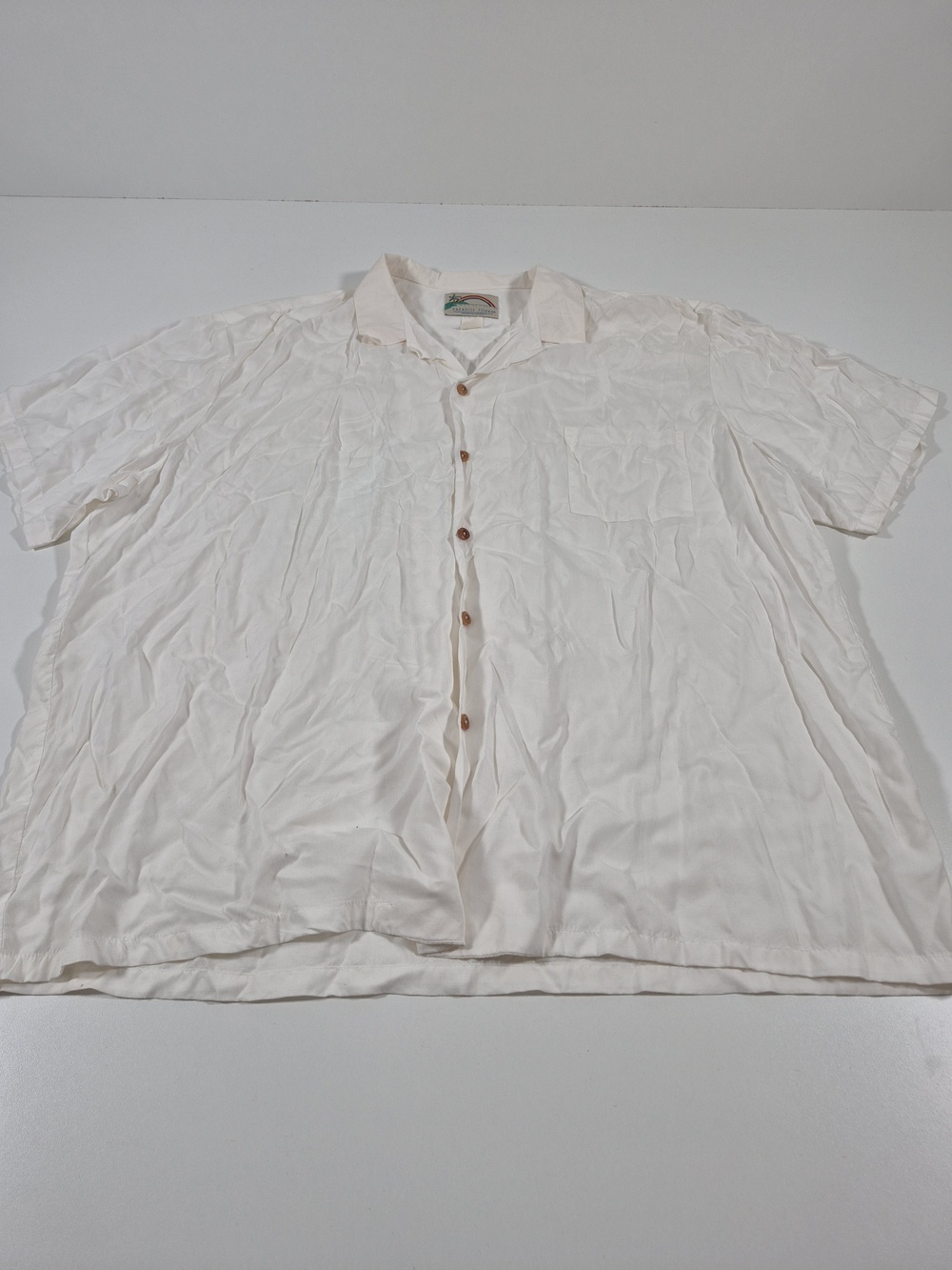Paradise Found Shirt Mens 3XL White Floral Hawaiian Short Sleeve Button Up